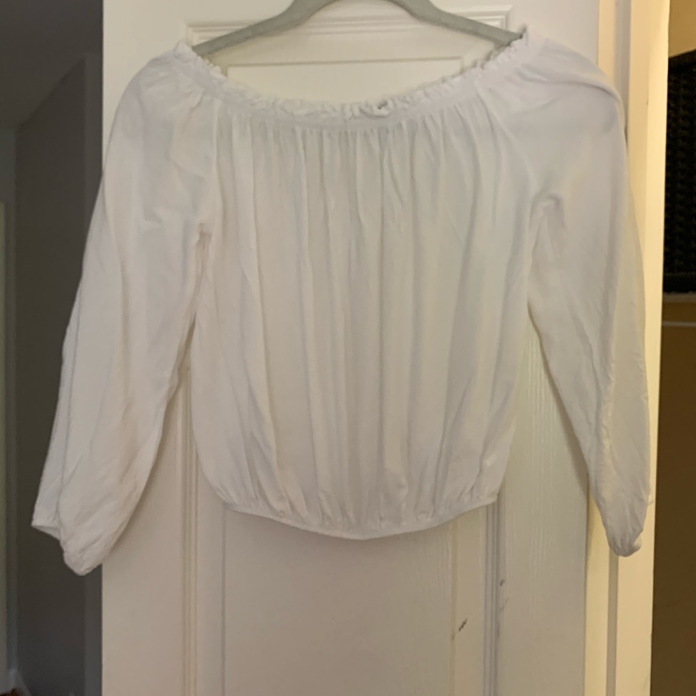 Brandy Melville White Off The Shoulder Top